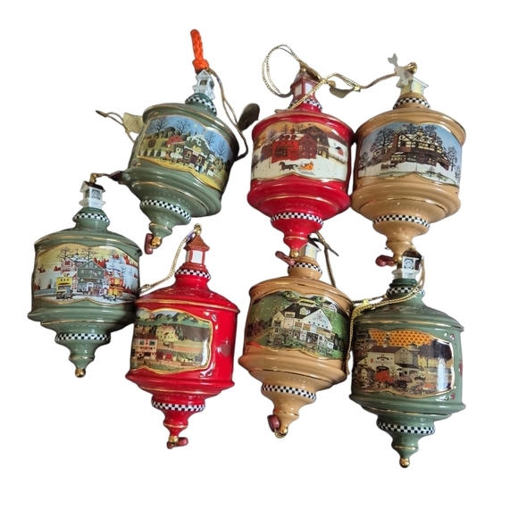Charles Wysocki's Christmas Ornament 1999 Peppercricket Grove 5"H Country Farm - Picture 1 of 5